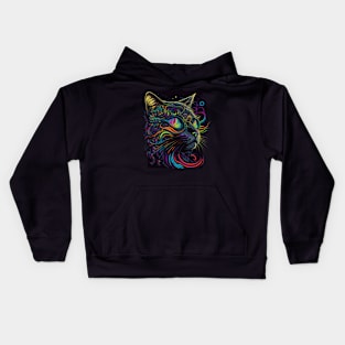 Astronaut Cat Space Cat Galaxy Kitten Kids Hoodie